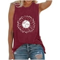 thumbnail image 3 of UPPADA Tank Tops for Women 2024 Trendy Athletic Vest Crewneck Loose Fit Camisole Sleeveless Daisy Printed Shirts Dressy Casual Tops, 3 of 5