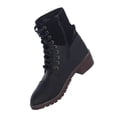 thumbnail image 4 of B91xZ Womens Cowboy Boots Exterior Zip Flat Ankle Boot,Black 7.5, 4 of 4