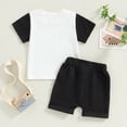 thumbnail image 3 of Okbabeha Toddler Baby Boy Summer Clothes Mr. Steal Your Snacks Short Sleeve T-shirt Top Shorts 2Pcs Outfit, 3 of 7