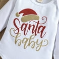 thumbnail image 4 of Mercatoo Baby Girls Winter Christmas Outfit Print Long Sleeve Romper Tulle Skirts + Headbands My First Christmas Clothes Set, 4 of 9