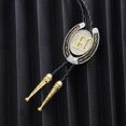 thumbnail image 6 of Bolo Tie for Men- Golden Initial Letter ABCDMJR to Z Western Cowboy Bolo Tie for Women, 6 of 12
