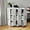 White, variant on Youmumeub 7-Tier Slim Storage Cart, 7.87" Wide Pull-Out Pantry Organizer, Black MDF Rolling Utility Shelf with Handle for Kitchen, Laundry & Narrow Spaces
