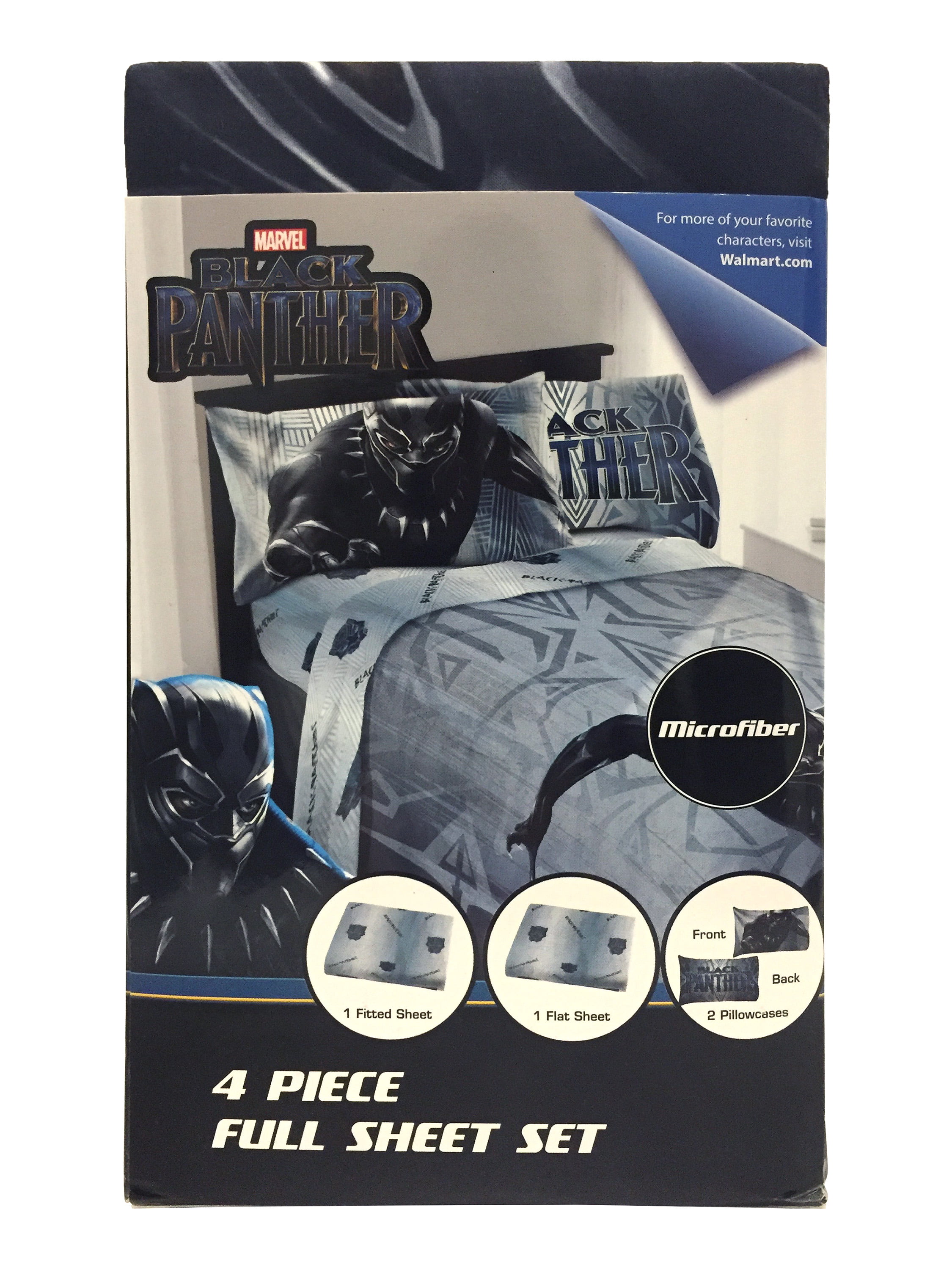 Marvel Black Panther Bedding Sheet Set Walmart Com Walmart Com