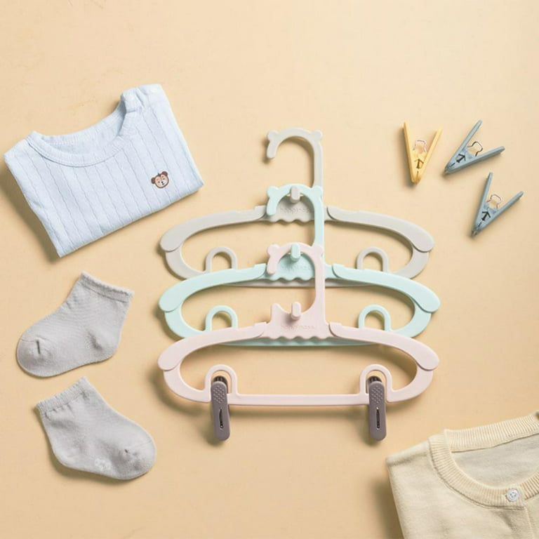 10pcs Baby Nursery Closet Hangers, Ultra-Thin Non-Slip Laundry Infant Pant  Hangers for Newborn Clothes Adjustable Children Coat Hanger for Girl Boy  Toddler Kids Child 