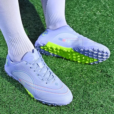 

GEDER-S2 Unisex Turf Soccer Shoes Lace Up Anti Slip Lightweight Breathable Football Cleats TF Soccer Cleats For Football Training Competition