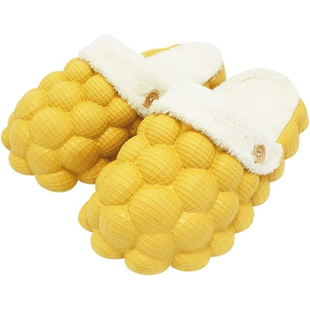 

Massage Bubble Cotton Slippers for Women Men Fun Lychee Anti-Slip Cotton Slippers Gym Slippers Bedroom Slippers Soft Pillow Decompression Cotton Slippers Home Outdoor Couple Cotton Slippers