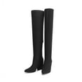 thumbnail image 4 of Dream Pairs Women's Thigh-High Pointed-Toe Boots Tall Chunky Block Heel Fall Fashion Sexy Style, 4 of 8