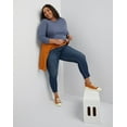 thumbnail image 6 of Hanes Originals Women's Long-Sleeve T-Shirt, Relaxed Fit (Plus Size) Athletic Navy PE Heather 2X, 6 of 6