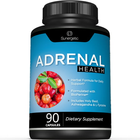 Premium Adrenal Support Supplement - Helps Support Adrenal Health- Daily Adrenal Health Formula – Adrenal Complex Includes Ashwagandha, L-Tyrosine, Holy Basil & Acerola – 90