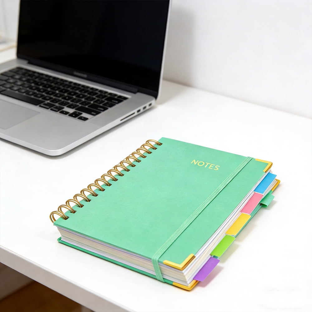 YiaNXan Blank Spiral Notebook Journal for Women Men, 300 Pages Leather Weekly Monthly Planner for Drawing & Sketching, Journals for Creative Writing, A5, Green
