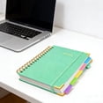 thumbnail image 2 of YiaNXan Blank Spiral Notebook Journal for Women Men, 300 Pages Leather Weekly Monthly Planner for Drawing & Sketching, Journals for Creative Writing, A5, Green, 2 of 5