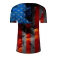 thumbnail image 5 of HEILAU Memorial Day Shirts for Women American Flag Graphic Tees Shirt Summer Chest Button Pushing Casual Short Sleeve T Shirt Top Patriotic Tops, 5 of 5