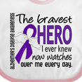 thumbnail image 4 of Inktastic Alzheimer's Disease Bravest Hero I Ever Knew 1 Boys or Girls Baby Bib, 4 of 4