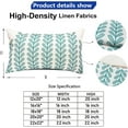 thumbnail image 5 of Decorative Throw Pillow Covers Set of 2 Teal Blue Pillow Covers 12x20 inch Throw Pillows Linen Square Pillow Case,Farmhouse Outdoor Modern Botanical Pillow Covers for Couch Sofa Living Room, 5 of 6