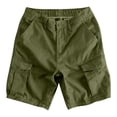 thumbnail image 5 of Men Cargo Shorts with Pockets Knee Length Lightweight Tactical Cargo Shorts for Golf Outdoor Work Shorts (Army Green M), 5 of 6