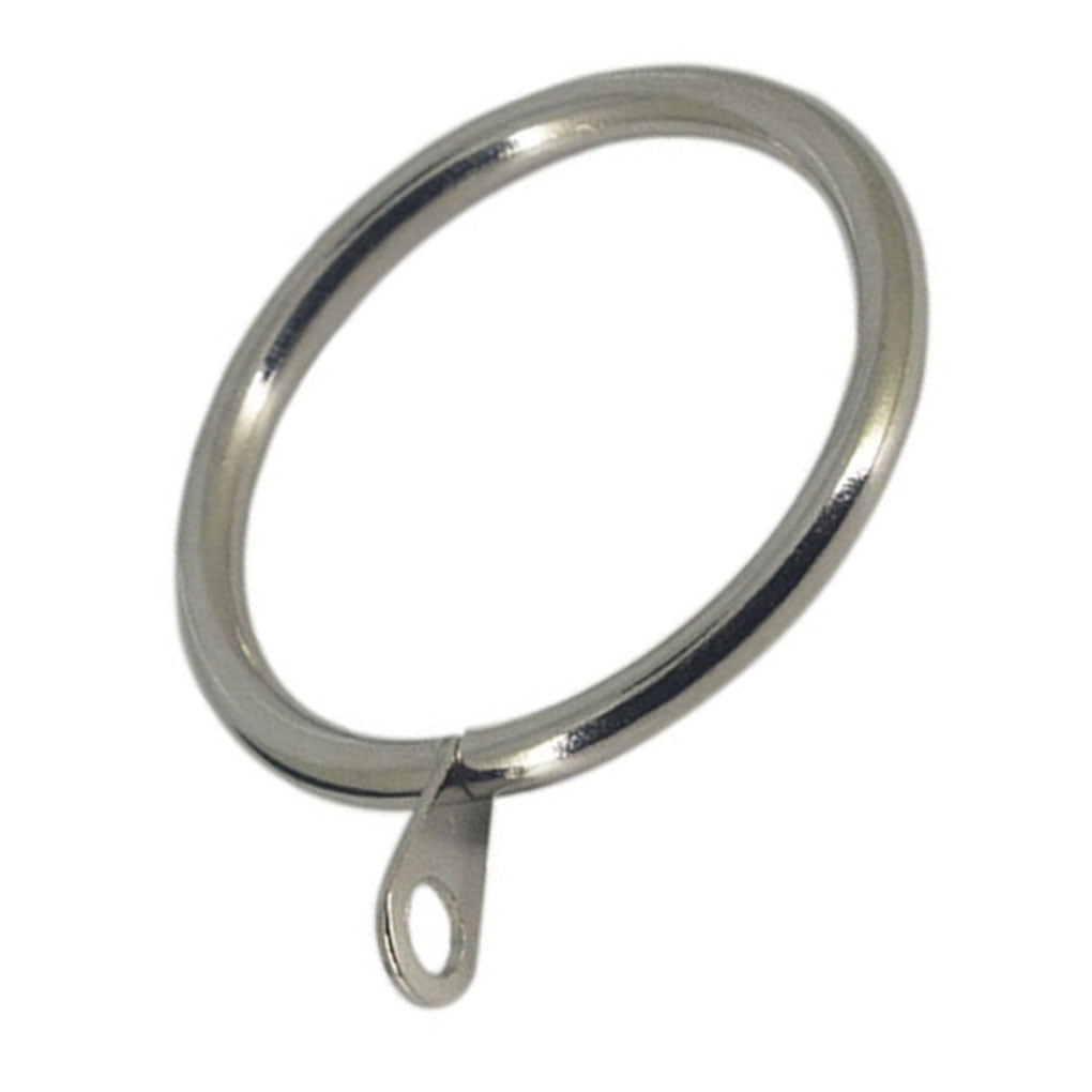 SILVER NICKEL Small-Large CURTAIN RINGS Metal Loop Pole Rod Hanging Net Fittings 