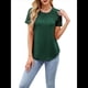 thumbnail image 2 of Camisetas de Corta para Mujer, Blusas Informales de Moda para Verano y . Conjuntos de Vacaciones Modernos. Verde Oscuro M, 2 of 10