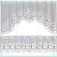 thumbnail image 3 of Naiovety Cortina de encaje para ventana de 2 piezas, moderna, romántica, acogedora, portátil, lavable, desmontable, cortinas decorativas, Type9 NO9, 3 of 6