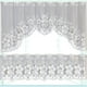 thumbnail image 3 of Cortina de ventana de encaje Inteprter 2 piezas Blanco 160x60cm +160x30cm, 3 of 6