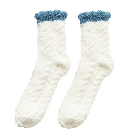 

Lomubue Thicken Women Winter Warm Soft Fluffy Home Floor Sleeping Confinement Socks