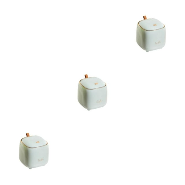 Ruiboury 1/2/3/5 Double Layered Press Type Desktop Waste Bin Easy To And Clean Aste Container light green 3PCS