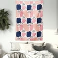 thumbnail image 3 of Navy and Blush Tapestry, Hand Painted Style Brushstrokes in Pastel Colors Abstract Artistic Pattern, Wall Hanging for Bedroom Living Room Dorm Decor, 40W X 60L Inches, Multicolor, by Ambesonne, 3 of 5