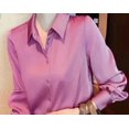 thumbnail image 1 of Blusa holgada Vintage De satén para Mujer, camisa De manga larga, diseño elegante, ropa De moda, 1 of 4