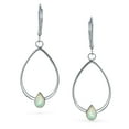 thumbnail image 2 of Bling Jewelry Womens   Gemstone Abalone Rainbow Accents Dangle Earrings Sterling Silver, 2 of 4