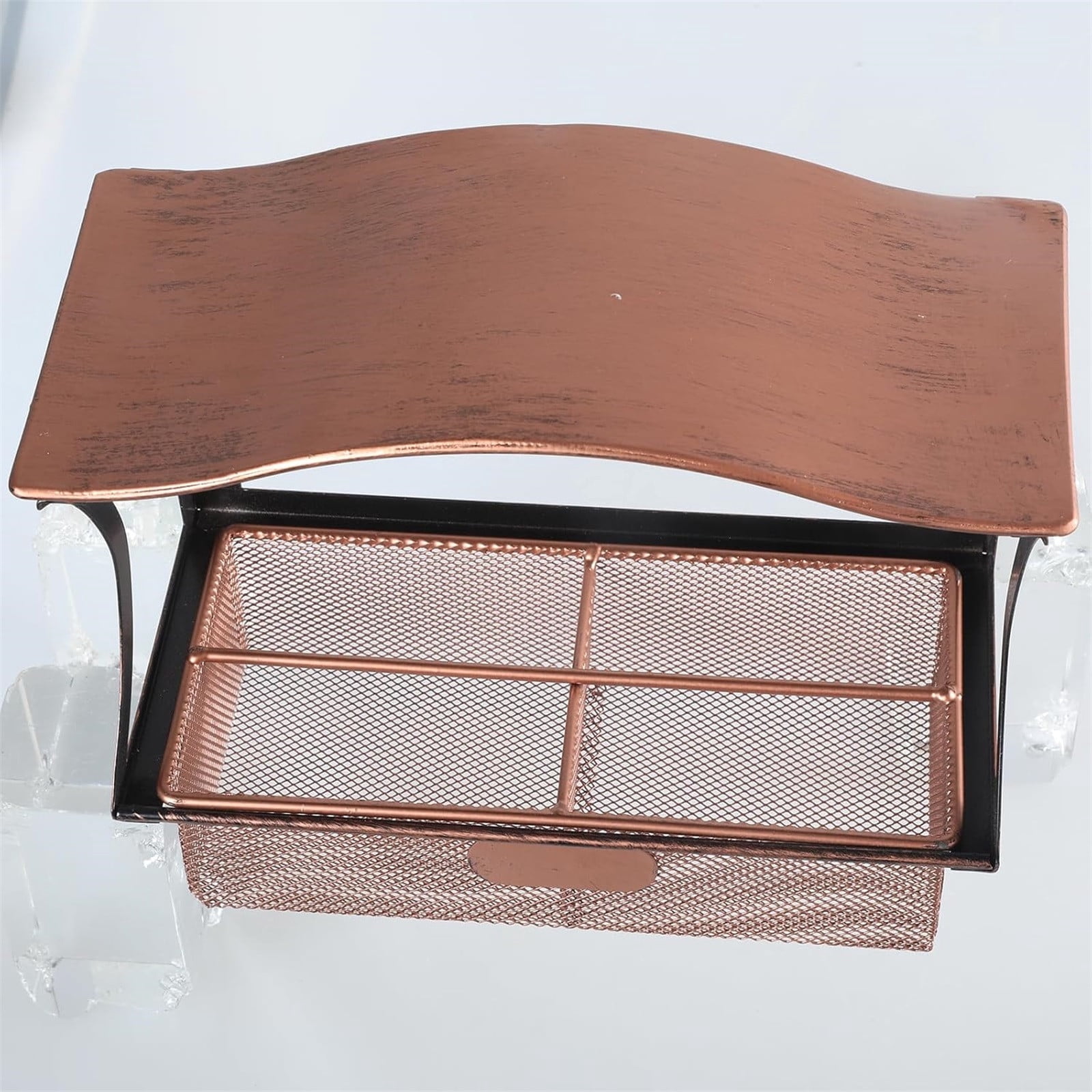 Window Metal Bird Feeder, Suction Cup Outdoor Feeding Tray, Rust Proof Iron Bird House with Ladder for Garden Yard Patio, 8.85x7.00in