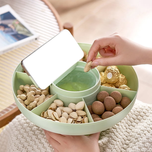Snack Tray, Creative Fruit Tray, 5segmented Candy Containers Used For Nut Candy, Dried Fruit Food Storage Organizer Compartment Dried Fruit Tray, Food And Fruit