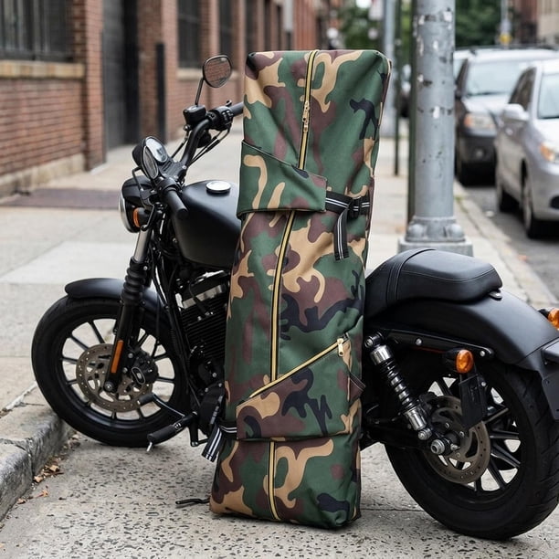 Mochila para monopatín, bolsa de hombro, estuche de transporte para longboard, regalo Camuflaje verde