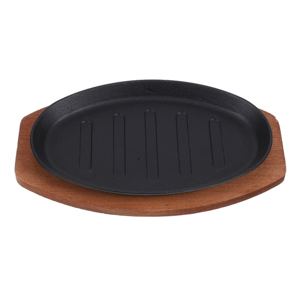 Milisten Cast Iron Steak Grill Plate - for Home and Restaurant Cooking, 1 Piece Set