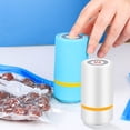 thumbnail image 1 of Sellador al vacío portátil USB para alimentos - Mini bomba de vacío recargable para conservación de alimentos, aspiración de 50-60 Kpa, blanco/azul, 1 of 7