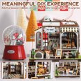 thumbnail image 4 of Threns DIY Miniature Dollhouse Kit Wooden Miniature House Kit with Sensor Light Miniature Pet Shop Model Building Kits for Teen Adults, 4 of 8