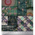 thumbnail image 1 of Soimoi Rayon Fabric Ogee & Mandala Patchwork Print Sewing Fabric Yard 56 Inch Wide, 1 of 3