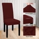 thumbnail image 4 of Juego de 4 fundas para sillas de comedor, fáciles de llevar, impermeables, elásticas, color vino, 4 of 7
