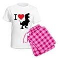 thumbnail image 5 of CafePress - I Love T Rex Women's Light Pajamas - Women's Short Sleeve Print T-Shirt and Pants Light Cotton Pajama Set, 5 of 7