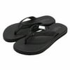 Flojos Ladies' MEMEX Footbed Multi Layer Toespost Flip Flops Sandals (Black, 8)