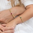 thumbnail image 3 of Turandoss Birthstone Bracelets for Women 14K Gold Plated Beaded Oval Charm Bracelet with Created Alexandrite June Birthstone Jewelry Birthday Gifts for Women, 3 of 7