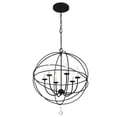 thumbnail image 3 of 9228-BK Crystorama Lighting Solaris - 6 Light Chandelier-35.5 Inches Tall and 28.5 Inches Wide     -Traditional Installation, 3 of 7