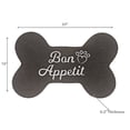 thumbnail image 3 of Maison Concepts Braided Cotton Bone Shape Pet Mat Black Bon Appetit (Black) 15" X 23" X 0.2", 3 of 3