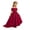 Red, variant on Fozruso Girls' Dresses Flower Girls Dress Off Shoulder Satin Evening Wedding Party Gown,8-9 Years