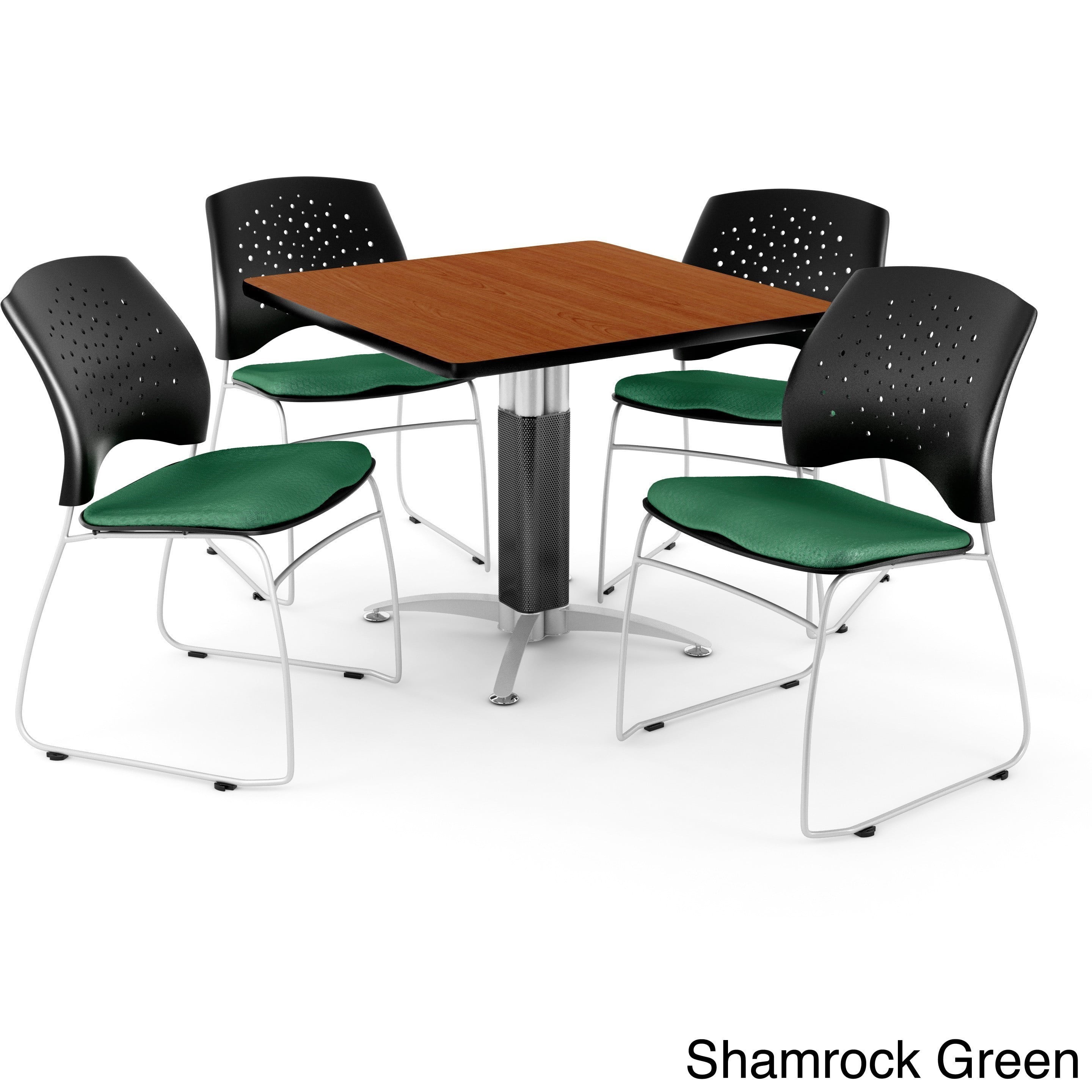 ofm pkg-brk-017-0005 breakroom package, cherry table/golden flax chair