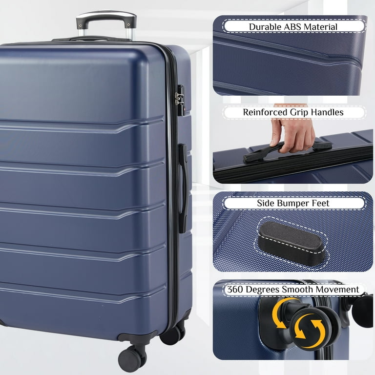 Aukfa 3 Piece Luggage Set - Hardshell Suitcase - Expandable - TSA