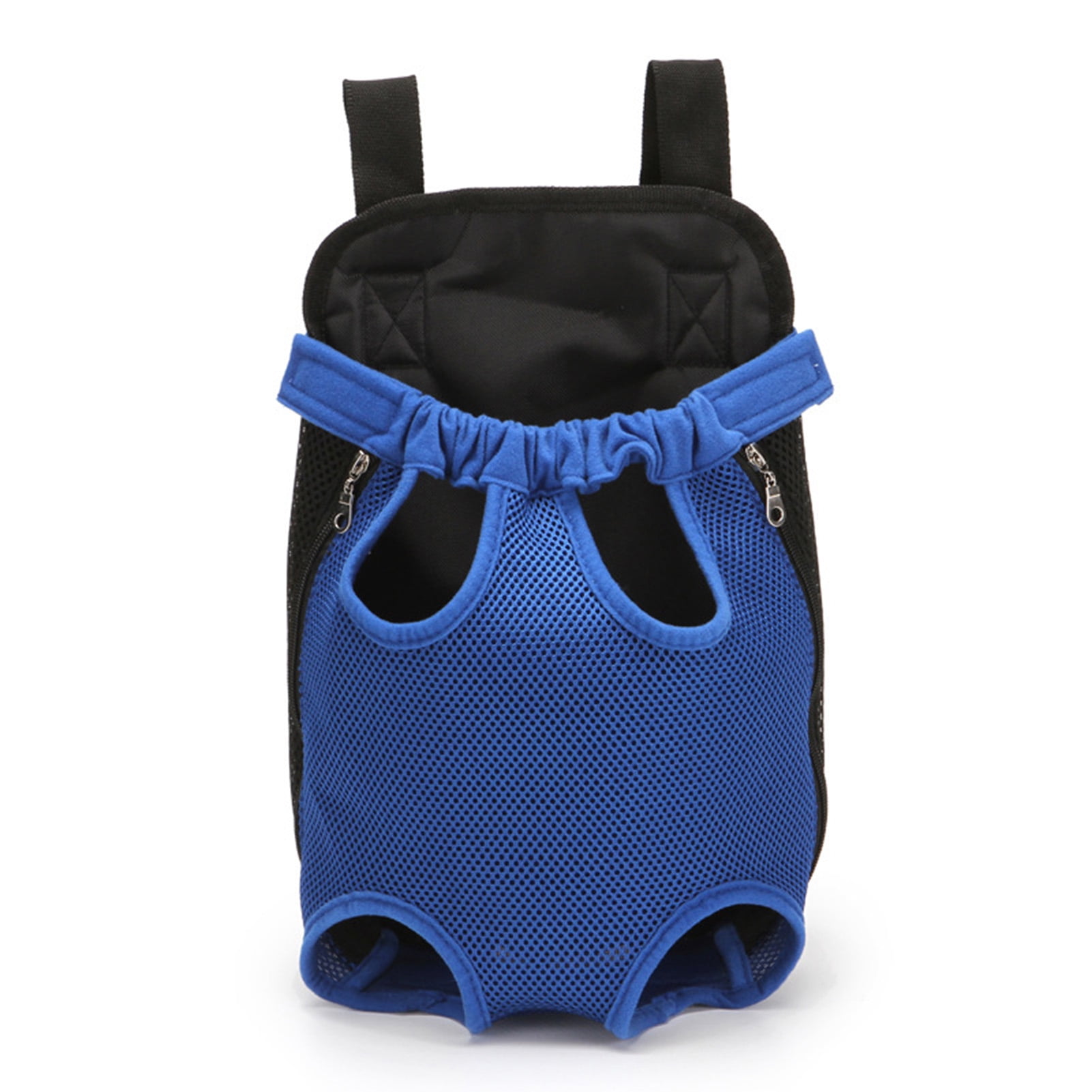 Pet Front Carrier Bag, Hands Free Legs Out Mesh Design Pet Front Carrier Backpack Nylon  for Outdoor Black,Blue