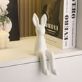 thumbnail image 6 of White Long Eared Rabbit Shaped Statues Ornament,Porcelain Ornament for Easter Floating Shelf Tabletop & Home Decoration, 6 of 6