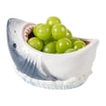 thumbnail image 3 of Shark Shaped Ceramic Fruit Bowl For Kitchen Dining Room Serving And Storage 10 in Diameter, 3 of 5