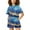 Dark Blue, variant on HAOTAGS Boys Girls Gradient T-shirt Set Printed Summer Children Two-piece Shorts Set Blue Size 3-4 Years
