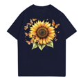 thumbnail image 2 of NAMTYQX Womens Spring Tops Hawaiian Short Sleeve Print Printed Plus Size Relaxed Fit Crew Neck Soft Stretch Graphic Tees for Women Trendy Navy Size S, 2 of 4