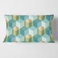 thumbnail image 2 of Designart Retro Hexagon Pattern IV' Mid-Century Modern Throw Pillow - 12x20, 2 of 2